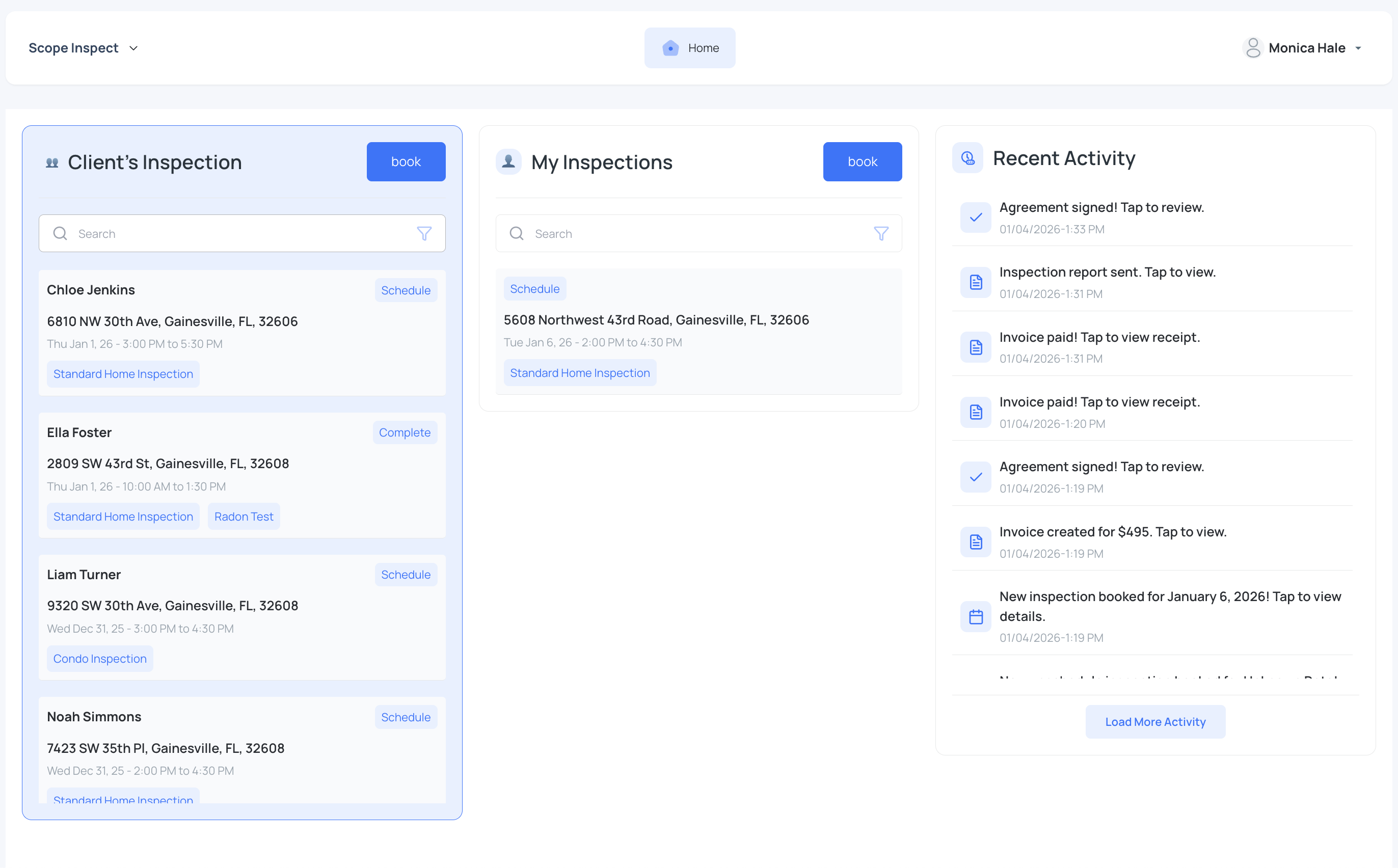 Client and agent portal
